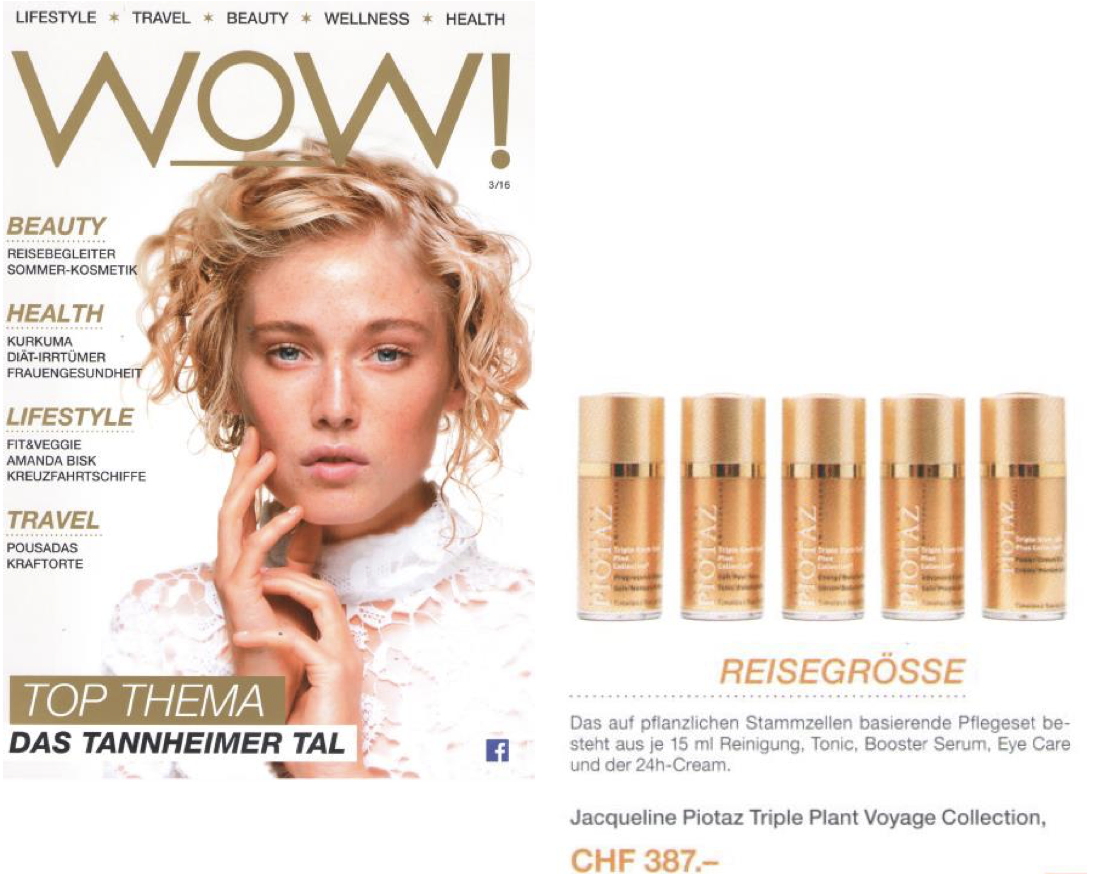 Voyage Collection featured in WORLD OF WELLNESS – Jacqueline Piotaz ...